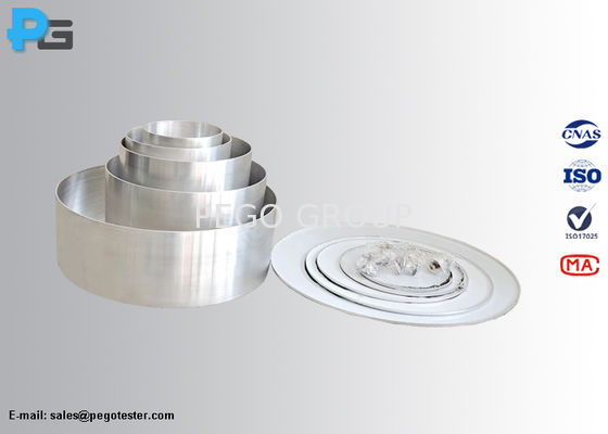 Unpolished Aluminum Vessels for IEC60335-2-6 Compliant Cooking Tests with 110mm to 300mm Diameter and 2mm Wall Thickness